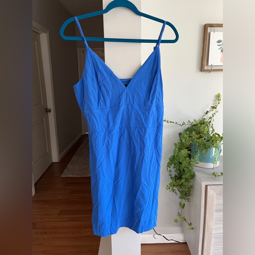 Express Bright Blue Spaghetti Strap Mini Dress